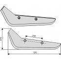 Beet lifter share, left model