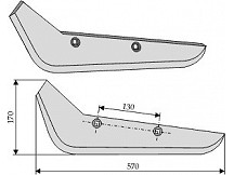 Beet lifter share, left model