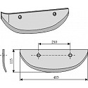 Beet lifter share, left model