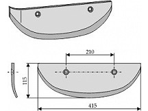 Beet lifter share, left model