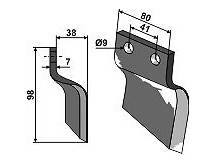 Trencher blade - right model