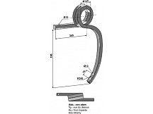 Double coil spring, left