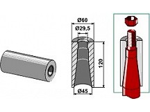 Einschweißbuchse für Zinken mit Gewinde M28
