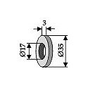 Washer Ř35x3xŘ17