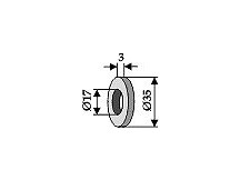 Scheibe Ř35x3xŘ17