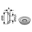 Countersunk hole washer Ř35x6xŘ13,5