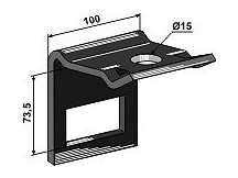 Clamp for tine 70 x 12