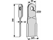 Comminution blade, right model