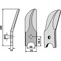 Geteiltes Rollspatenmesser aus Borstahl, rechts