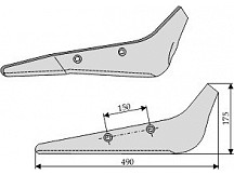 Beet lifter shares, left model