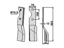 Rotary tine, right model