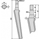 Tine for rotary harrows