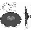 Notched disc with flat neck Ř560