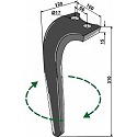 Tine for rotary harrows, right model