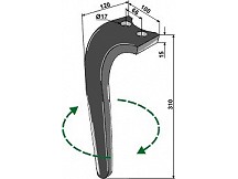 Tine for rotary harrows, right model