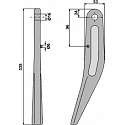 Tine for rotary harrows