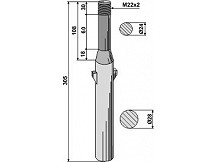 Tine for rotary harrows