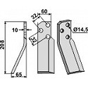 Rotary tine, left model