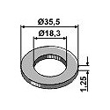 Rugós alátét - Ř35,5x1,25xŘ18,3