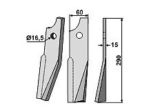 Rotary tine, right model