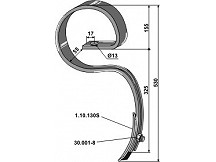 Harrow tine "Agrilla-Super"