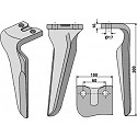 Tine for rotary harrows, right model