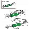 Hydraulic top-link with hook and swivelling tie-rod