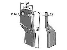 Rotary tine - left model