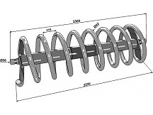 Spiralwalze 2300 - rechte Ausführung