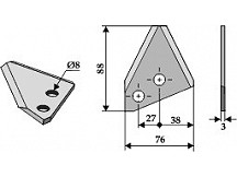 Food mixer knives