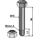 Schraube mit Sicherungsmutter - M14 x 1,5 - 10.9