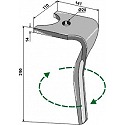 Tine for rotary harrows, right model