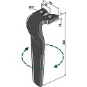 Tine for rotary harrows, right model