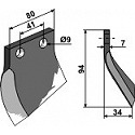 Trencher blade - left model