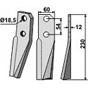 Rotary tine, right model