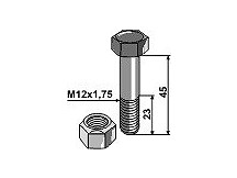 Bolt with self-locking nut - 10.9