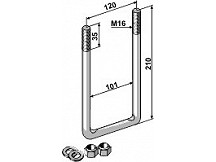 Stirrup bolt M16