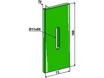 Greenflex plastic scraper for packer rolls