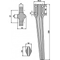 Tine for rotary harrows, left model