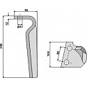 Tine for rotary harrows, left model