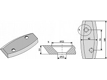 Food mixer knives, left