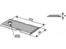 Straw chopper flail blade