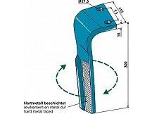 Tine for rotary harrows, right model