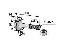 Bolt with self-locking nut M 20 x 2,5 - 8.8