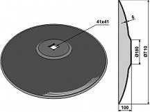 Plain disc with flat neck - Ř710