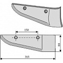 Beet lifter shares, right model