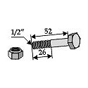 Schraube mit Sicherungsmutter - 1/2" UNF - 12.9