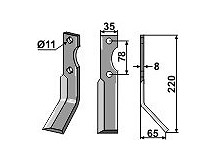 Rotary tine, right model