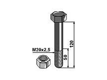 Bolt with self-locking nut - M20 x 2,5 - 10.9