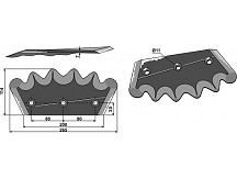 Food mixer knives, left